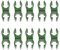 50 Stück Garten Spalier, Pflanzenstiele Stützenclips, Blumenstäbe Pflanzen Verbinder Rankhilfen Scharnier für Tomaten Käfig (16mm Universal Clips)