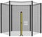 Mehomei Trampolin Ersatznetz Ø 305 cm 6 Stangen, Trampolin Sicherheitsnetz Ersatz Netz, Rundes Schutznetz - Schwarz
