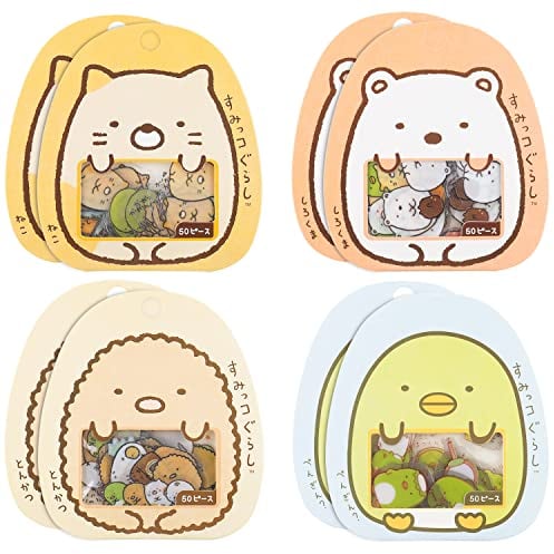 TYFYH 400 Stück Sumikkogurashi Aufkleber Set, PVC Sticker Stickerbogen Wasserdicht, Niedliche Cartoon Sticker für Journal, Tagebuch, Scrapbooking & Dekoration