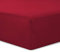 VISION 2 Spannbettlaken, 90 x 200 cm, Farbe: Rot, 100% Baumwolle, 57 Fäden, 4 elastische Ecken, Spannhöhe 30 cm