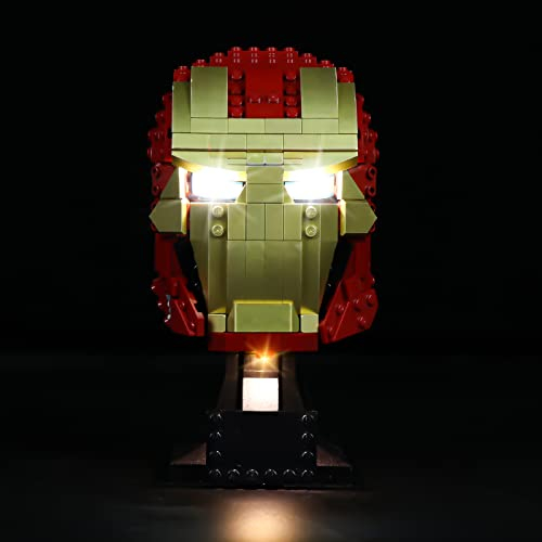 cooldac Licht-Kit Kompatibel mit lego 76165 Super Heroes Marvel Iron Mans Helm, Led Beleuchtungs Set Kompatibel mit lego 76165 (nur Lichter, Keine Modelle)