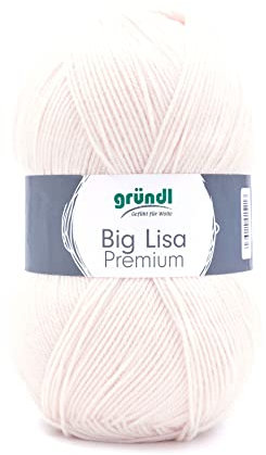 gründl 761-71 Wolle Big Lisa Premium, Acryl, Creme, 1 x 250 g, 250 Gramm