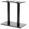 Dublino Premium Doppel-Tischgestell Metall - PJ6092 | schwarz | Höhe 73 cm | Bodenplatte 70x40 cm | max. Tischplattengröße 150x80 cm | runde Stahlsäulen | Ideal für Esstische