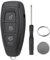 Schlüsselgehäuse 3 Taste für Ford Transit Custom Connect Focus Mondeo Fiest Galaxy Kuga Mk4 Mk8 Fiesta C-Max 2 Kuga 2 S-Max 2 Ecosport Galaxy mit Schraubendreher Schlüsselring CR2032 Batterie