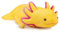 PuffPurrs Groß Axolotl Plüschspielzeug - Gelber Axolotl Fisch, weiche gruselige Stofftiere, 31 Zoll, niedliche gelbe Eidechsen-Spielzeuge, echtes Plüschtier, Geschenksammlung für Kinder