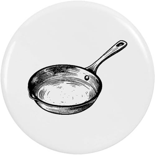 Azeeda 77mm 'frying pan' Large Button Pin Badge (BB00113802)