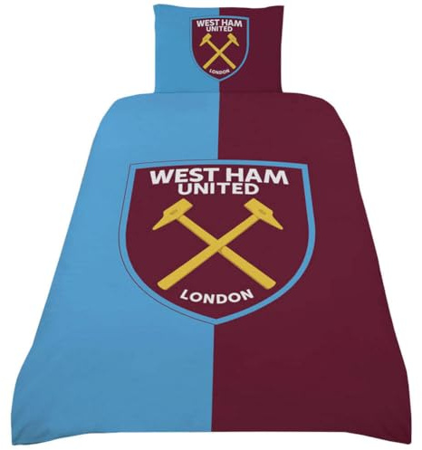 West Ham United FC Colour Split Single Duvet Set