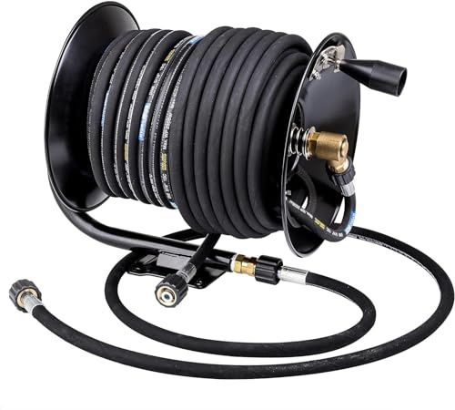 Enrouleur avec tuyau de 30 m 5/16 2 SC DN08 pour rondelle à pression Karcher HD HDS + 2 m 400 bar