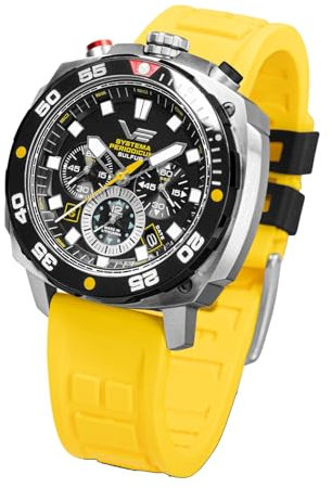 Vostok Europe Herrenuhr Systema Periodicum Chronograph Sulfur VK67-650E725