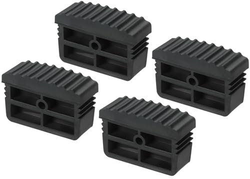 PATIKIL Embouts d'Échelle, 4 Pièces des en Caoutchouc Antidérapants pour Pieds d'Échelle, Protection de Remplacement pour Échelle, Noir