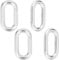 Beebeecraft 1 Box 2Pcs 925 Sterling Silver Spring Oval Ring 0.37x0.67 Inch Spring Gate Ring Keychain Round Snap Clasps for Jewellery Making Accessories DIY Crafts Inner Diameter:0.5x0.18in