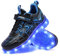 YUNICUS Kinder Light Up Schuhe Led Flash Sneakers mit Spider Upper USB Aufladung für Jungen Mädchen Toddles