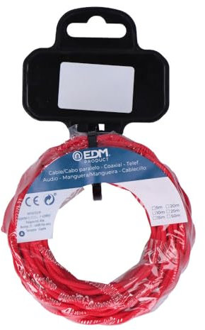 Zarivy Câble textile tressé 2 x 0,75 mm C-62 rouge 5 m