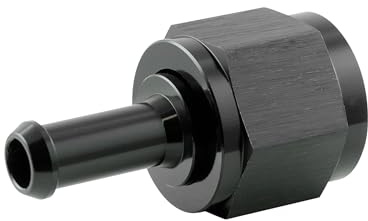 Alu Fitting AN8 Dash 8 auf 8mm Schlauchanschluss Schlauchtülle 3/4-16UNF | Schwarz