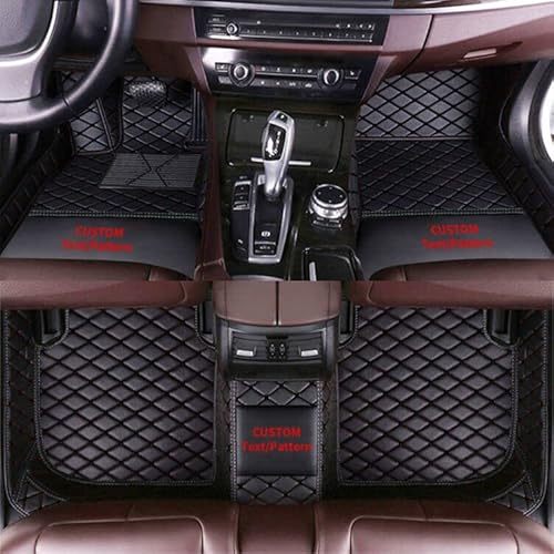 Jialuode Anpassen Auto Fußmatten für Chrysler 300C PT Cruiser Grand Voager 200 300 300s 300 Touring Grand Voyager Pacifica Sebring Town and Country Ghost Leder Liners Schwarz