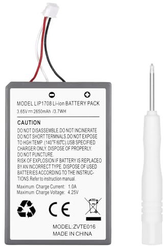 2650mAh Akku kompatibel für PS5 Controller [70% MEHR Leistung] - Einfacher Austausch des originalen PlayStation 5 Akkus - High Performance Li-Ionen Battery