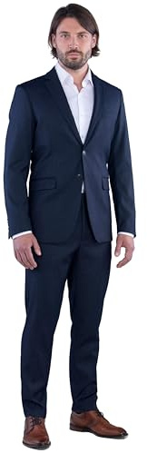 SANDER STELLAN Herren Anzug Business Anzug Slim-Fit 2-teilig Sakko & Anzughose 54