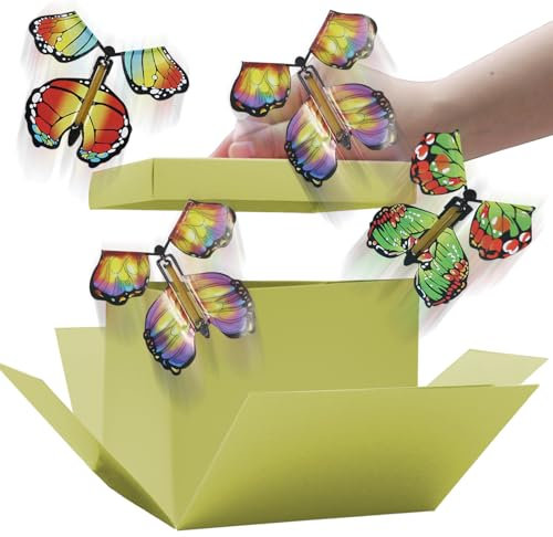 TUSAUW Schmetterling Explosion Geschenkbox Fliegende Schmetterling Überraschung Box Schmetterling Geschenkbox für Geburtstage Halloween Weihnachten Valentinstag Antrag Hochzeitsgeschenke Streich