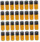 Beatifufu 50stücke Braune Glasflaschen Für Ätherische Öle Reagentflaschen Für Reisen Kosmetik Und Emulsionen Mit Sicherem Auslaufsicherem Deckel