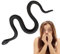Besreey Serpent en forme de serpent - Fouet de serpent créatif en caoutchouc souple TPR noir - Accessoire amusant pour Halloween - Pour et adultes