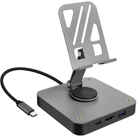 Portable USB C Expansion Dock And Handheld Consoles Holder Stable 4K30Hz Output For Gaming Consoles And Laptop Switches Dock With Stand