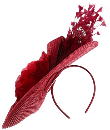 Veemoon Fascinator-haarreif mit Blumen und Federn für Damenpartys Hochzeiten und Formelle Anlässe Vintage-haarschmuck für Teepartys und Mottopartys