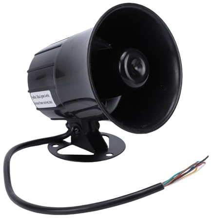 Annadue PA Megaphon Lautsprecher, DC 12V 24V Hohe Lautstärke Gabelstapler Sirenenhorn, Megaphon Lautsprecher, Superlaute 120 dB Sirene, für Einsatzfahrzeuge, Marine