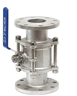 1pc 3 Manuelle Flansch Ball Ventil 304 Edelstahl 1,6 Mpa Flansch