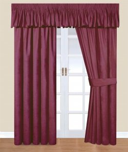 Ians Emporium Trocadero Chenille - PLUM DOOR CURTAIN - 66 x 84 Curtains At Home