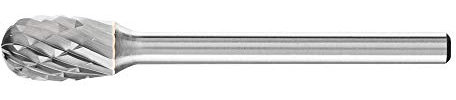 PFERD HM-Frässtift, Tropfenform TRE, Zahnung 3 PLUS, Frässtift-ø 6mm, Schaft-ø 3mm, Länge 40mm, 21235083 – für universelle Anwendungen auf den wichtigsten industriell verwendeten Werkstoffen