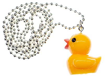 Miniblings Quietscheentchen Badeente Halskette - Handmade Modeschmuck I Kette mit Anhänger Länge: 80cm - Ente Entchen Badewanne 3cm