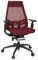 hjh OFFICE 652880 Profi Bürostuhl GENIDIA SMART Black Netzstoff Rot ergonomischer Drehstuhl mit verstellbaren Armlehnen, Sitz neigbar
