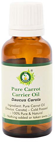 R V Essential Reines Karotten Träger Öl 100ml (3.38 Unzen) - Daucus Carota (100% reines und natürliche Kaltgepresste) Pure Carrot Carrier Oil