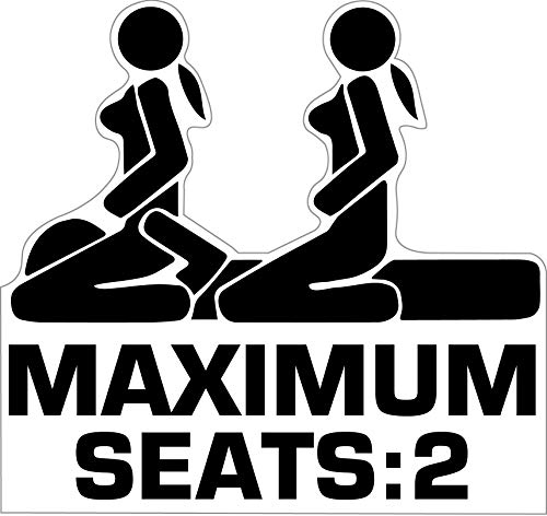 Sticker Maximum Seats: 2 JDM Tuning Autoaufkleber Fun Lustig Stickerbomb Sex Girls Aufkleber Moped Motorrad Simson