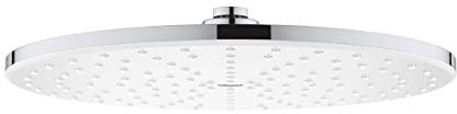 GROHE Rainshower 310 Mono Head Shower, 310mm Shower Head, Chrome Finish, White Spray Plate, Round Shape 26561LS0