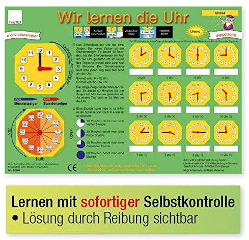 TimeTEX Zaubertafel Wir Lernen die Uhr