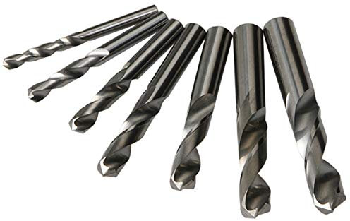 0.5MM-7mm en carbure monobloc Forets Ensemble, Uncoated Fini, tige ronde, en spirale Flûte traversière Twist Mèche Métal 1.3MM 10pc