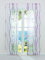 ESLIR Schiebegardinen Set 2er Flächenvorhänge Gardinen mit Klettband Schiebevorhang Transparent Vorhang mit Wellen Druck Voile Violett BxH 57x245cm 2 Stück