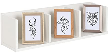 RICOO Wandregal 70 x 18 x 18 Weiß Matt, Spanplatte aus Holz, Hängereral WM017-WM, Regal Wand, Bücherregal Bilderregal Fotoregal Küchenregal Hängend Wandboard Würfelregal Schweberegal