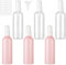 6 Stück 100ml Sprühflasche, Zerstäuber Feinen Nebel Sprayflasche leer Plastik Zerstäuber Nachfüllbare, Tragbares Reiseflaschen Set mit Trichter für Wasser Alkohol Parfüm (3 transparent + 3 rosa)