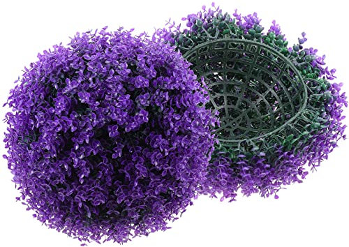 SEWACC Boule de 35 cm décorative en forme de buis artificiel, ronde en forme de feuille d'eucalyptus, pour décoration de bureau à domicile
