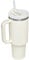 40oz Adventure Becher, Flip Cap Straw Cup mit Griff Geeignet für Leak proof Traveler's Water Cup Stainless Steel Material - Traveler's Water Bottl (neu versio weiß)
