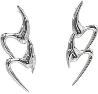 OFFILICIOUS Modische unregelmäßige Note baumelnde Ohrringe abstrakte Geometrie Tropfenohrringe minimalistische Ohrstecker Statement Schmuck