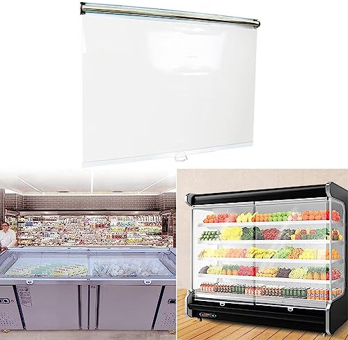FENGSHOUU Transparente Rollo,Gefrierschrank Supermarkt Staubdicht Hält Frisch Trennvorhänge,Wasserdicht Rollo,für Gefrierschrank Feinkostschrank Kuchenladen Supermarkt,Energiesparend (W100xH200cm)
