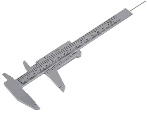 Calibro a Corsoio Digitale, 150 Mm Gradi Meccanici Ad Alta Precisione Display Calibri Calibro a Doppia Regola in Plastica Strumento di Misurazione Calibro a Corsoio 0,5 Mm per (Grigio)