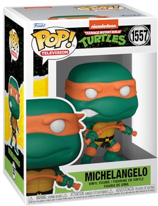 Funko POP! TV: Teenage Mutant Ninja Turtles (TMNT) - Michelangelo Retro | Offizielles Superheroes Merch - Vinyl Sammelfigur als Regal Deko - Geschenkidee zum Geburtstag für Fans und Sammler