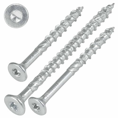 SCREW REBEL Holzschrauben 4,5 x 70 mm, 250 Stück, hell verzinkt - Universalschraube mit Doppelspiralgewinde, Spanplattenschraube mit TX20 Antrieb und ETA Zulassung