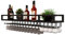 Weinregal Metall mit Weinglashalter Flaschenregal Schmal Wine Rack Weinschrank Weinflaschenhalter Barschrank Bar Regal weinständer Getränkeregal mit Lichtleiste für Hausbar Küche Esszimmer Wohnzimmer
