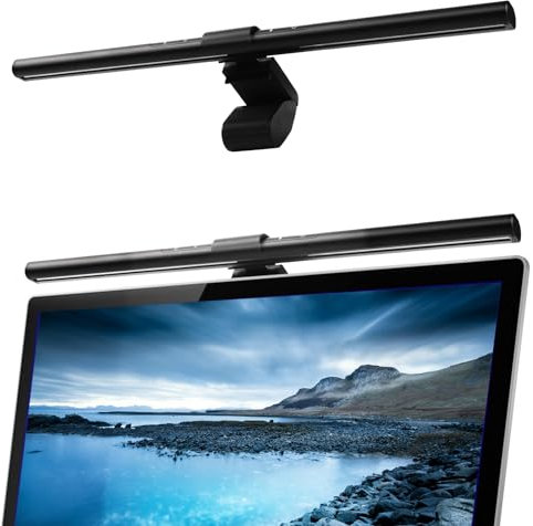 Computer Monitor Light Bar,E-Reading LED Monitor Lights ,USB Powered Computer Monitor Lamp ,Touch Control,No Screen Glare, Eye Caring,Computer Light, Screen Light Bar,Office Home Desk Lamp,Black