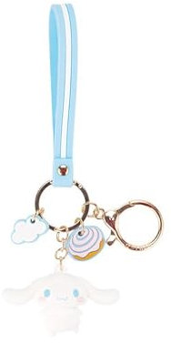 PaPiJoJo Niedlicher Schlüsselanhänger im Kawaii-Anime-Design, Hello Kitty, My Melody, Kuromi, Keroppi, Badtz-Maru, Zimt, Pompompurin, Zimt, Small